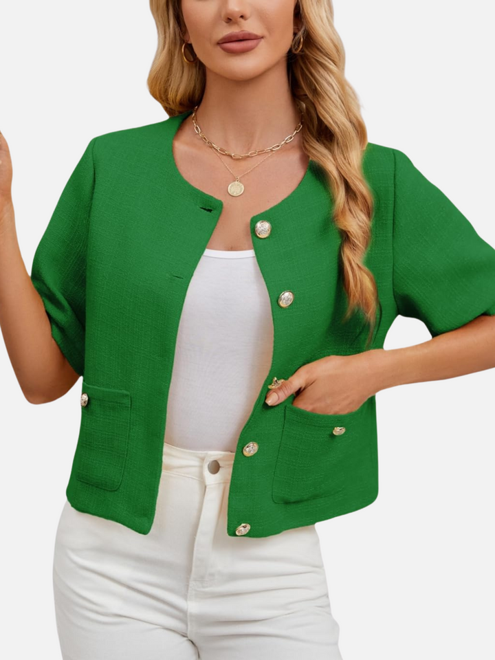 Vivian | Cropped Tweed Jasje