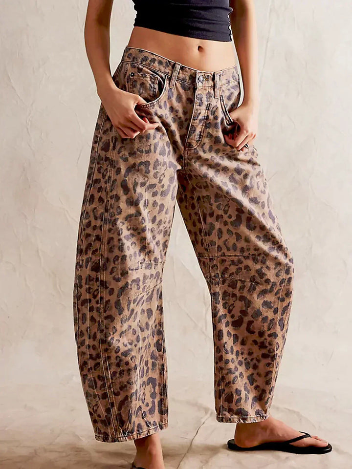 Edith | Leopard Print Wide-Leg Pants for Women | Bold Casual
