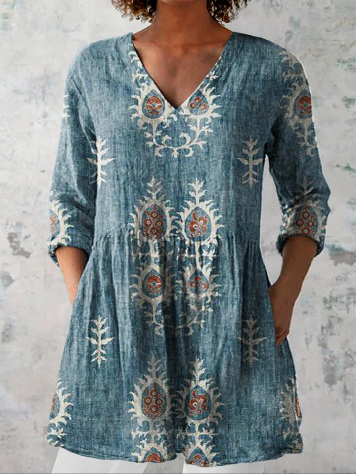 Blair | Lange Blouse met een opvallend patroon