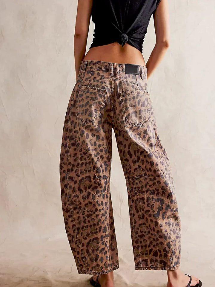 Edith | Leopard Print Wide-Leg Pants for Women | Bold Casual