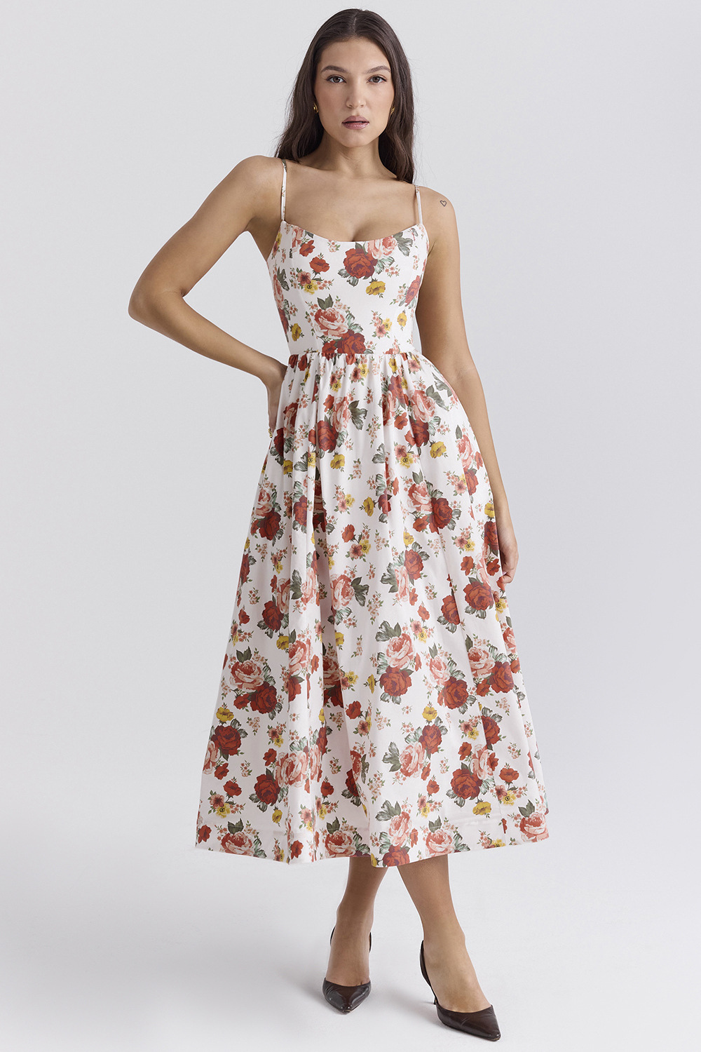 ESTELLE | Elegante Korset Zomer Midi Jurk