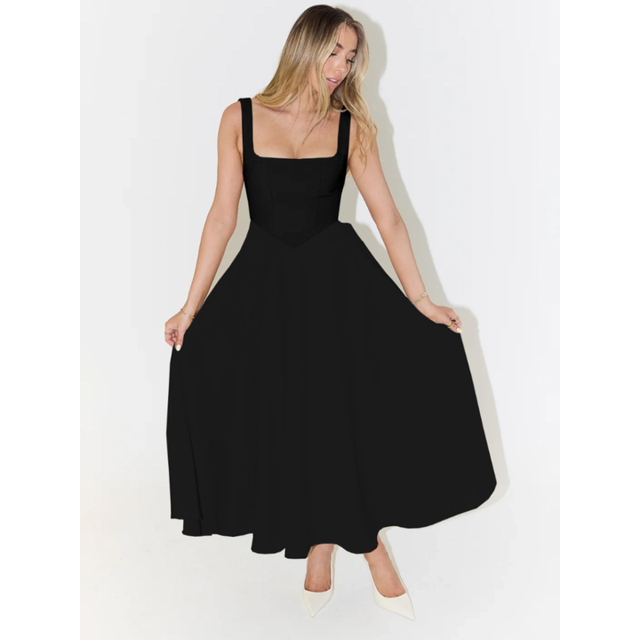 Melis | Lange Jurk met Vloeiende Midi-Rok
