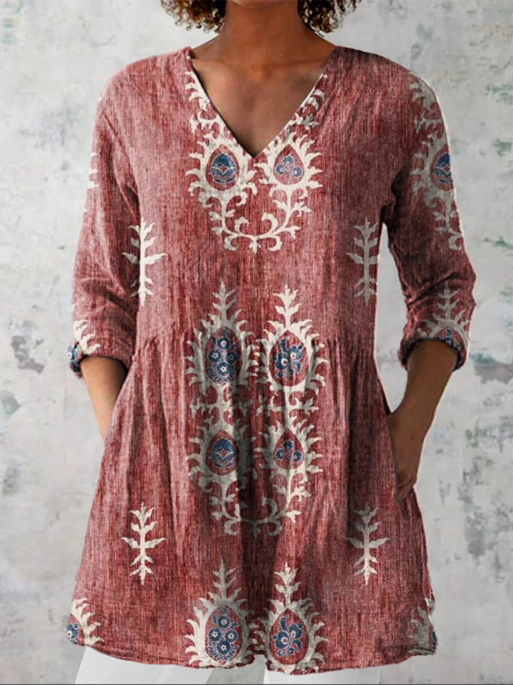 Blair | Lange Blouse met een opvallend patroon