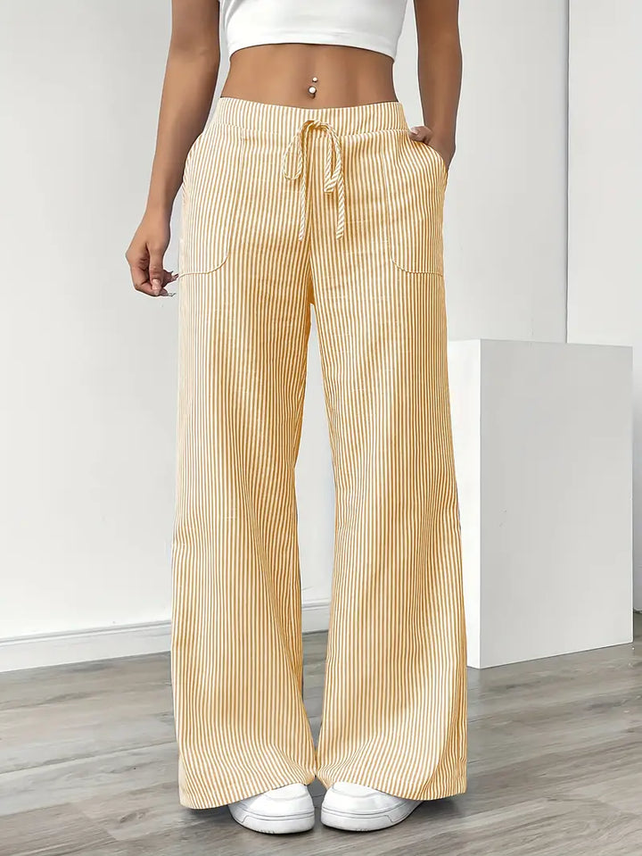 Karina | Striped Wide-Leg Pants for Women | Smart Casual