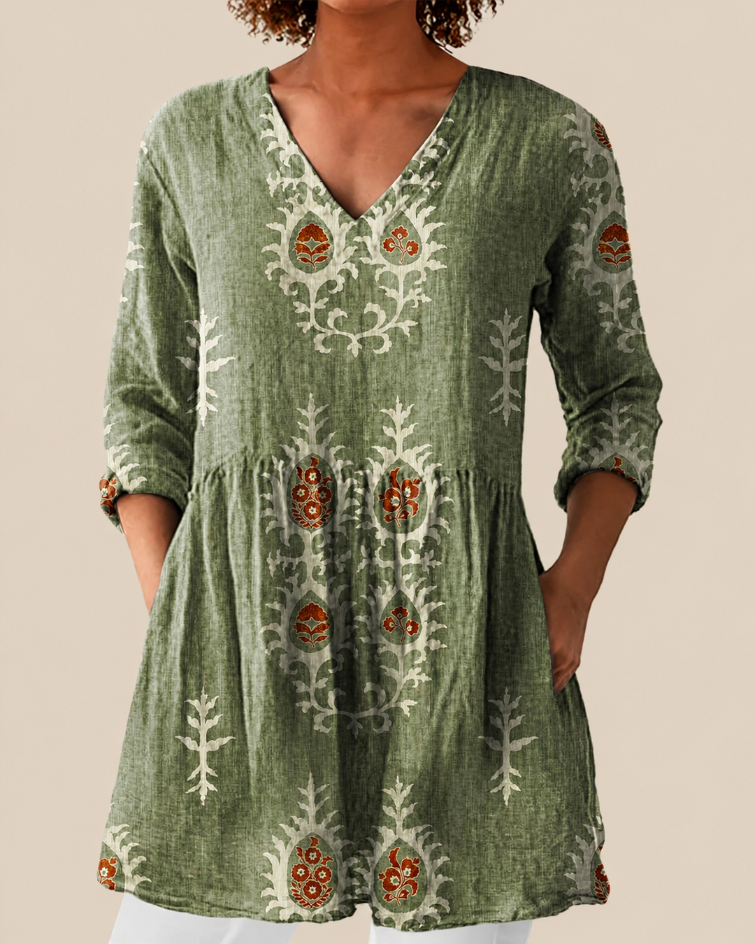 Blair | Lange Blouse met een opvallend patroon