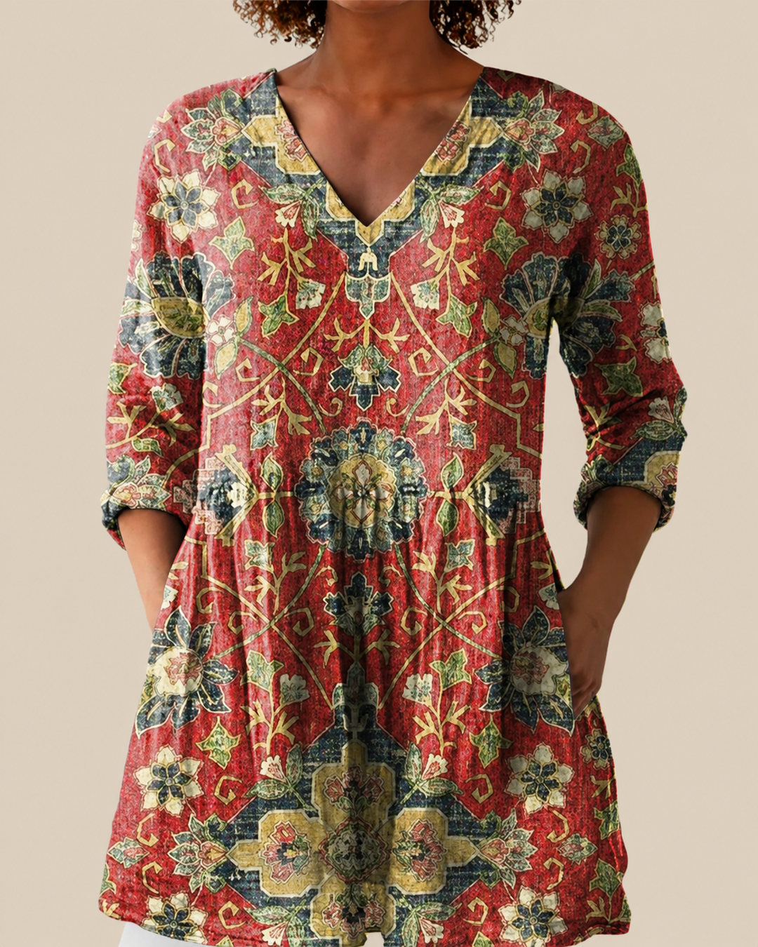 Wren | Lange Blouse met een opvallend patroon