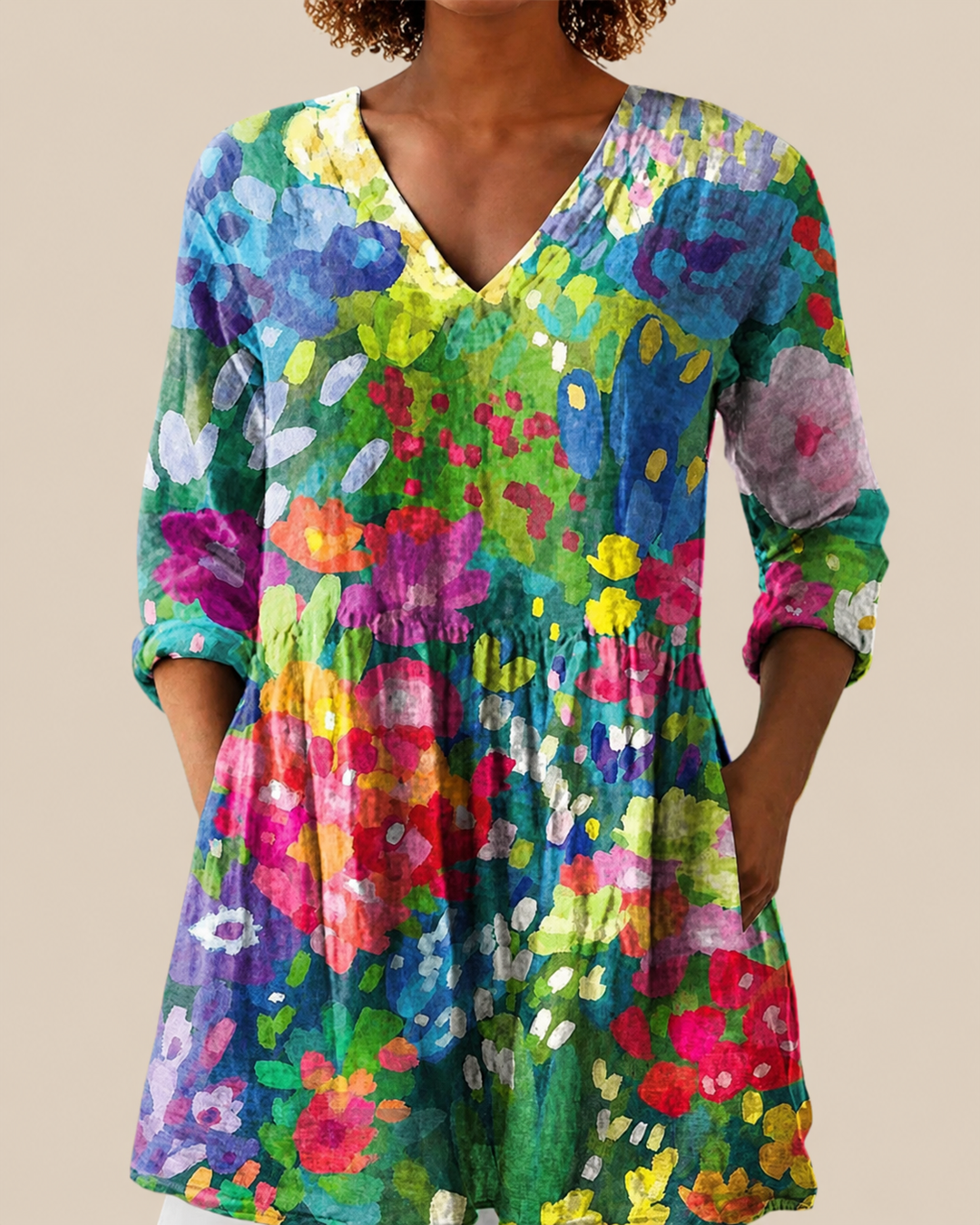 Eden | Lange Blouse met Een Uitsluitend Patroon