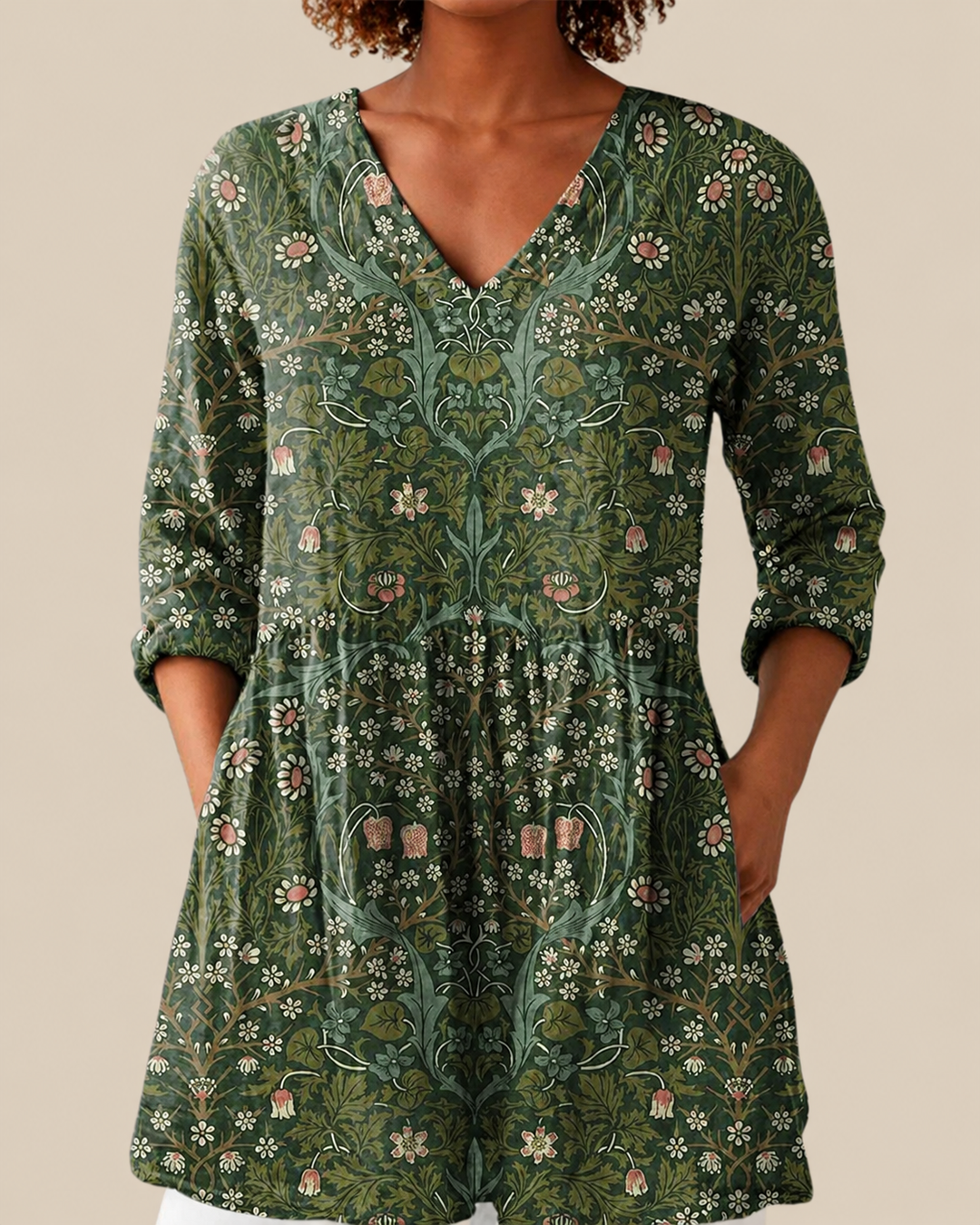 Skye | Lange Blouse met een opvallend patroon