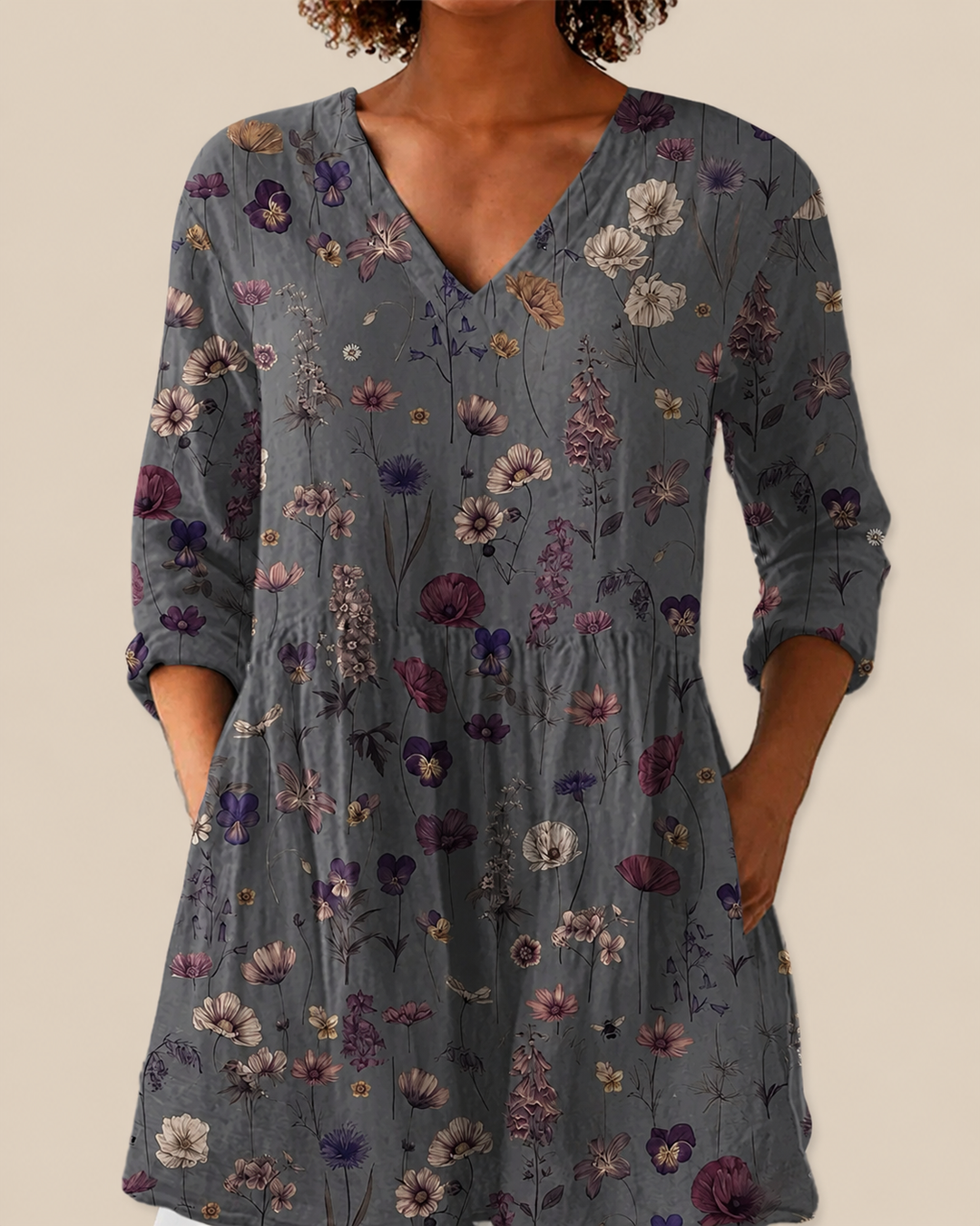 Kira | Lange Blouse met Indrukwekkend Patroon