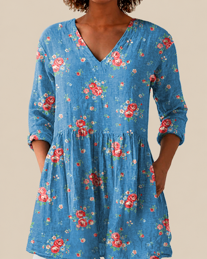 Ayla | Lange Blouse met een opvallend patroon