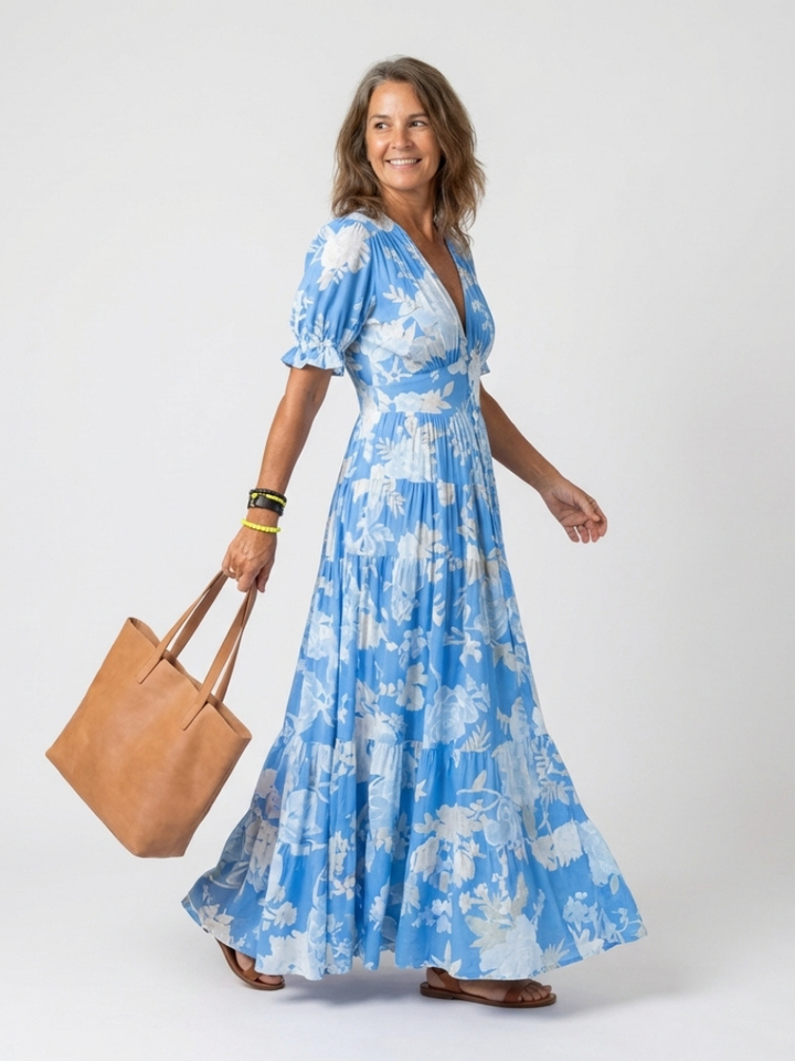 Lianne™ | Mouwloze midi-jurk met bloemenprint