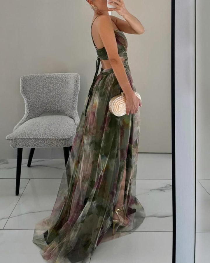Giselle | Maxi Zomerjurk met Bloemeprint