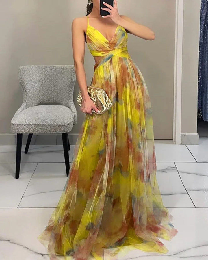 Giselle | Maxi Zomerjurk met Bloemeprint