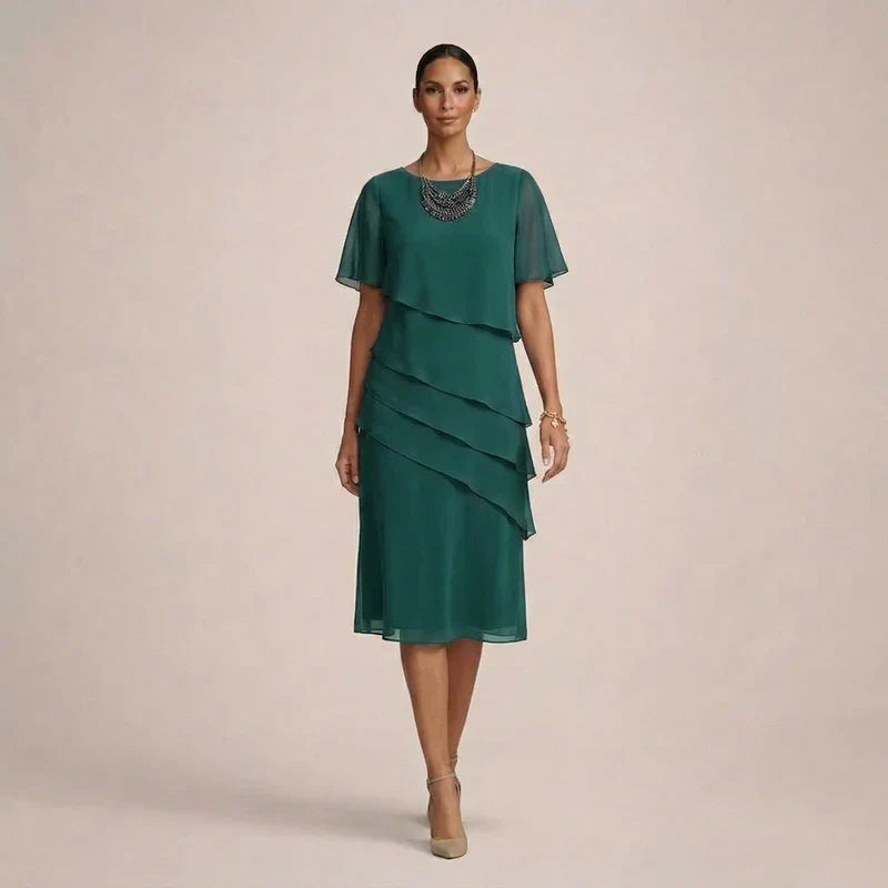 MARA | Elegante Rimpel Jurk met Flatterend Comfort