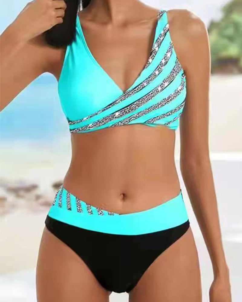 Mona - Bedrukte Bikini in Warme Tinten