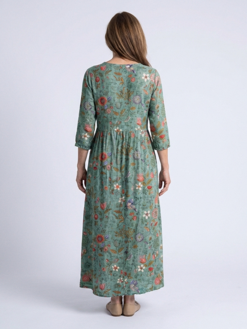 Marina™ | Maxi-jurk met driekwartmouwen