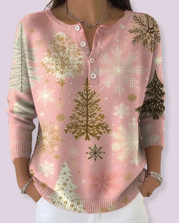 Élodie | Pull de Noël chaud à imprimé festif 