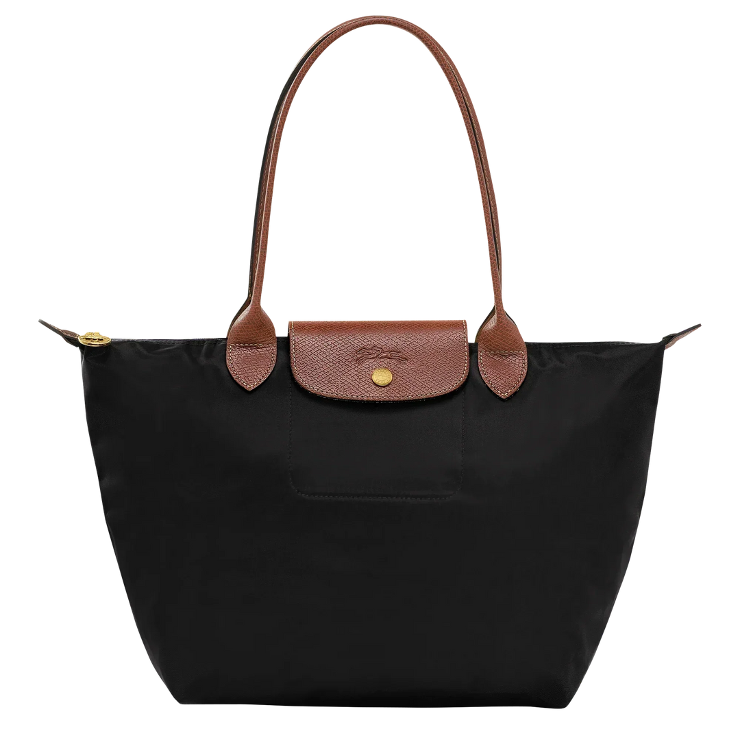 Nora™ | Opvouwbare shopper in zwart met cognac