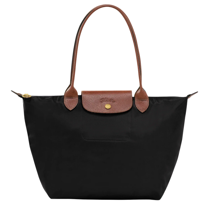 Nora™ | Opvouwbare shopper in zwart met cognac