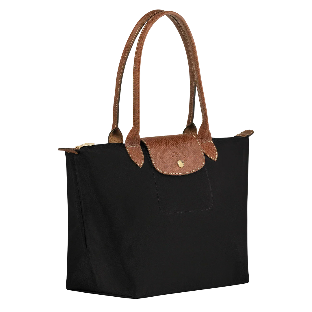 Nora™ | Opvouwbare shopper in zwart met cognac