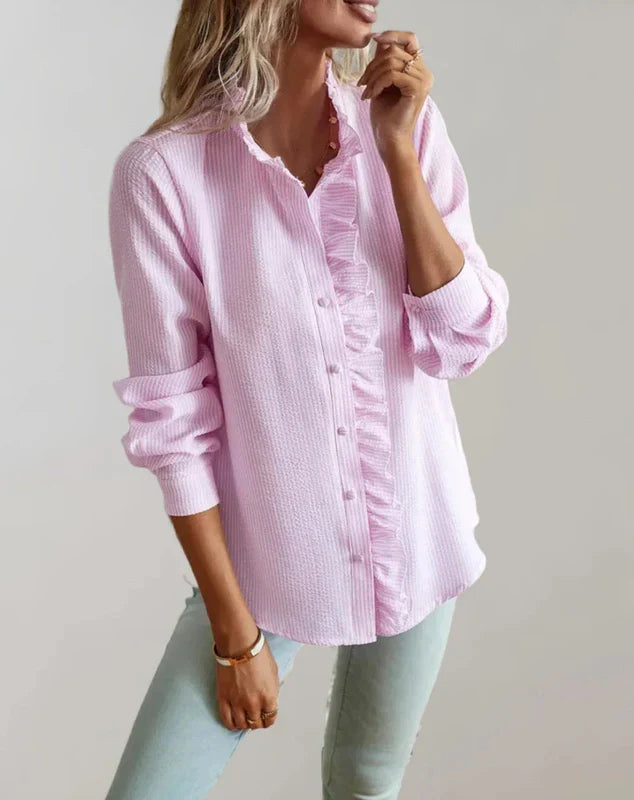 Natalie | Blouse met Rimpels