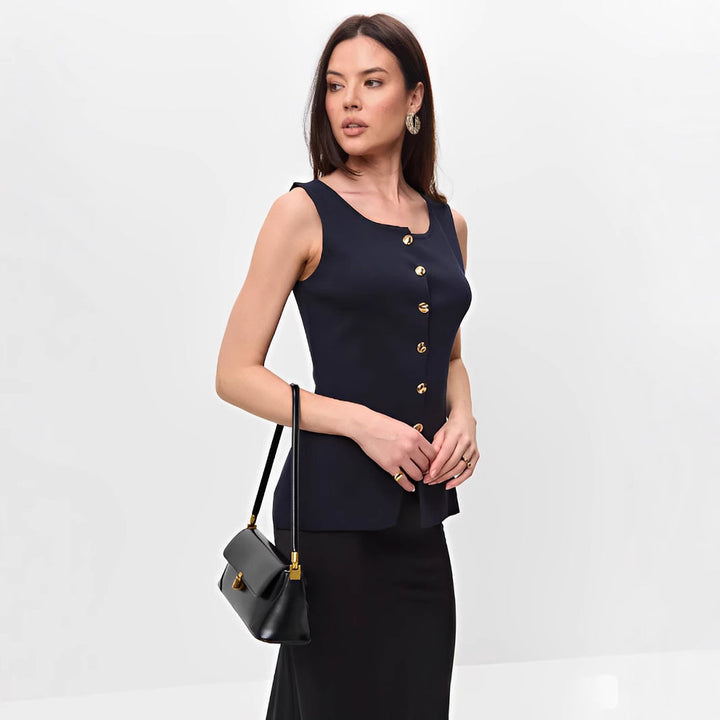 Rosa | Mouwloze Peplum Top