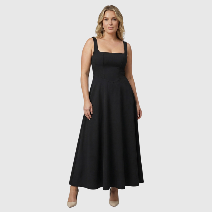 Melis | Lange Jurk met Vloeiende Midi-Rok