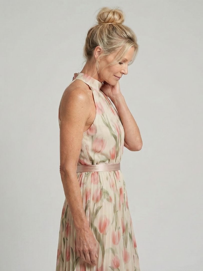 Aurelle™ | Halterjurk met bloemenprint