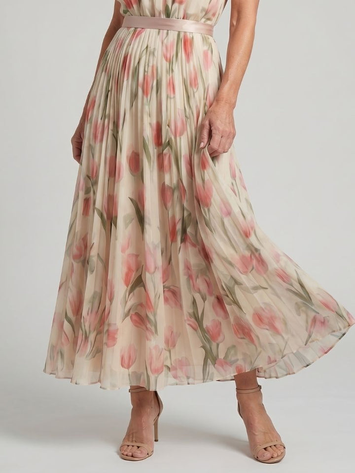 Aurelle™ | Halterjurk met bloemenprint