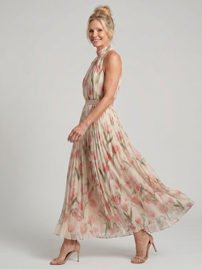 Aurelle™ | Halterjurk met bloemenprint