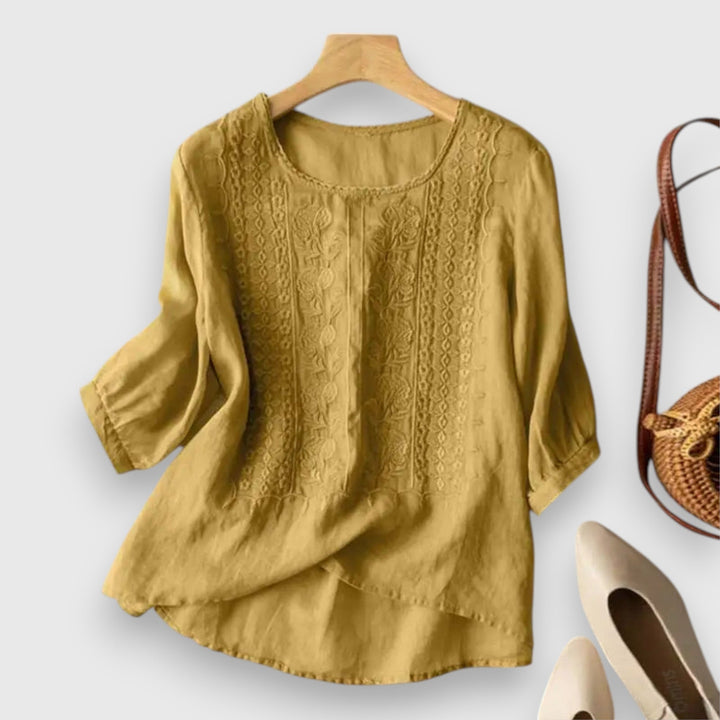 Clara | Geborduurde Blouse