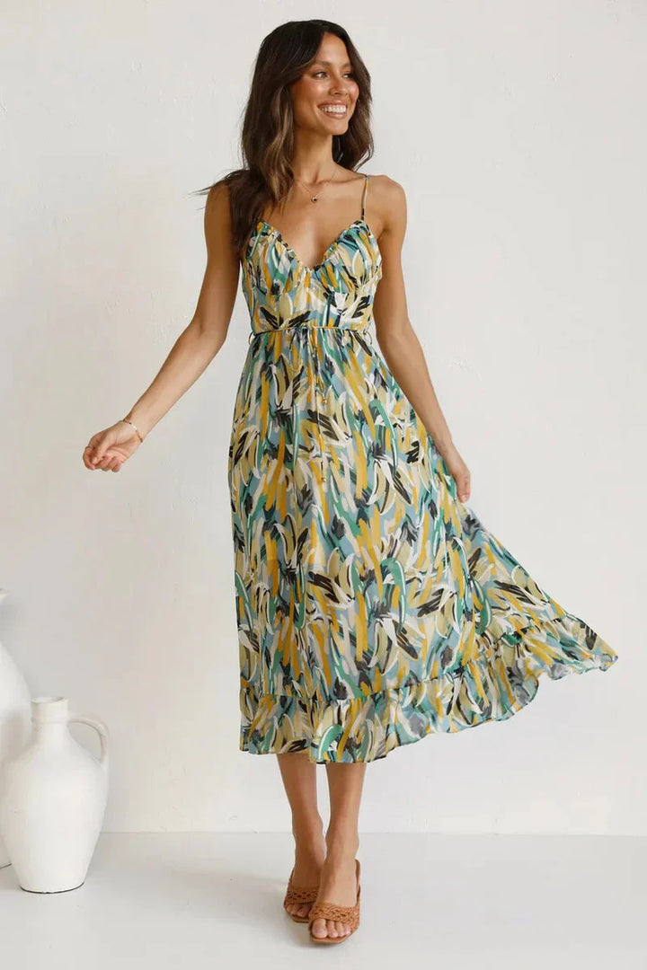 GABRIELLA | Gedrukt Zomerjurk met frisse comfort en zonnige stijl