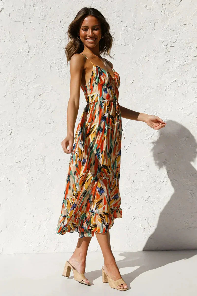 GABRIELLA | Gedrukt Zomerjurk met frisse comfort en zonnige stijl