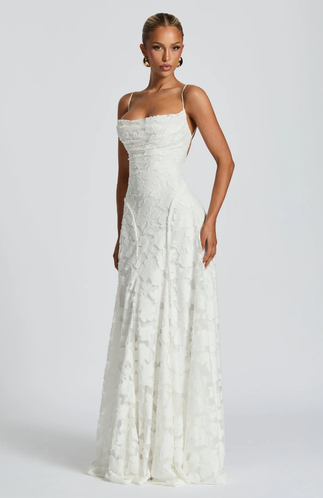 SOFIA | Elegante Kant Maxi Jurk