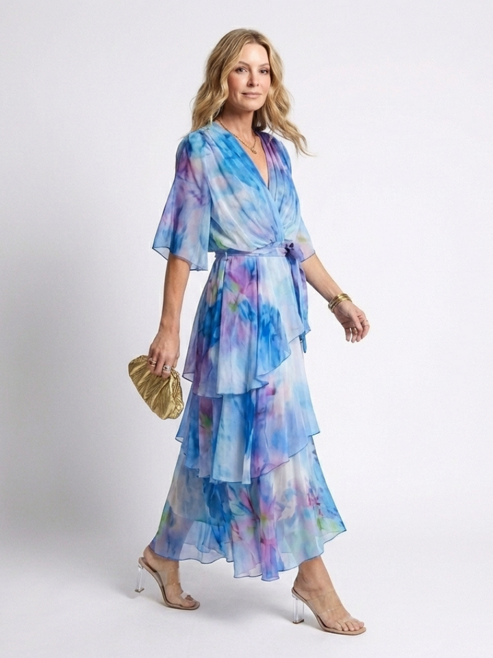 Amelie™ | Maxi-jurk met strikceintuur