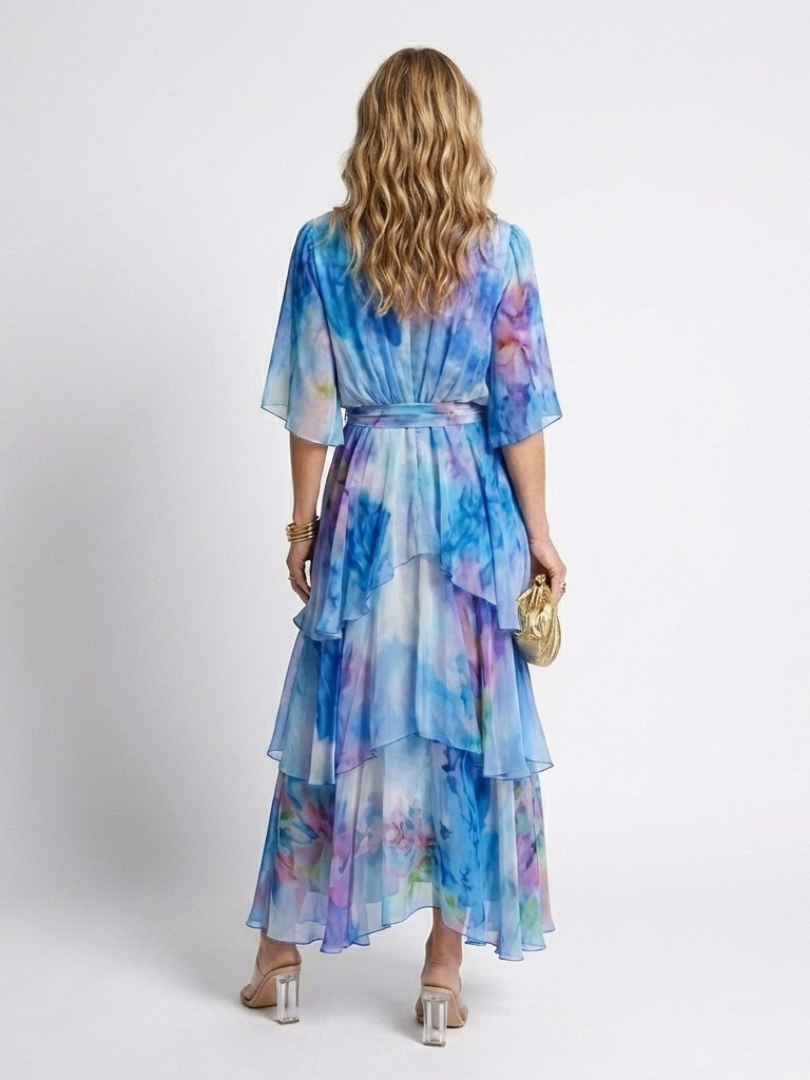 Amelie™ | Maxi-jurk met strikceintuur