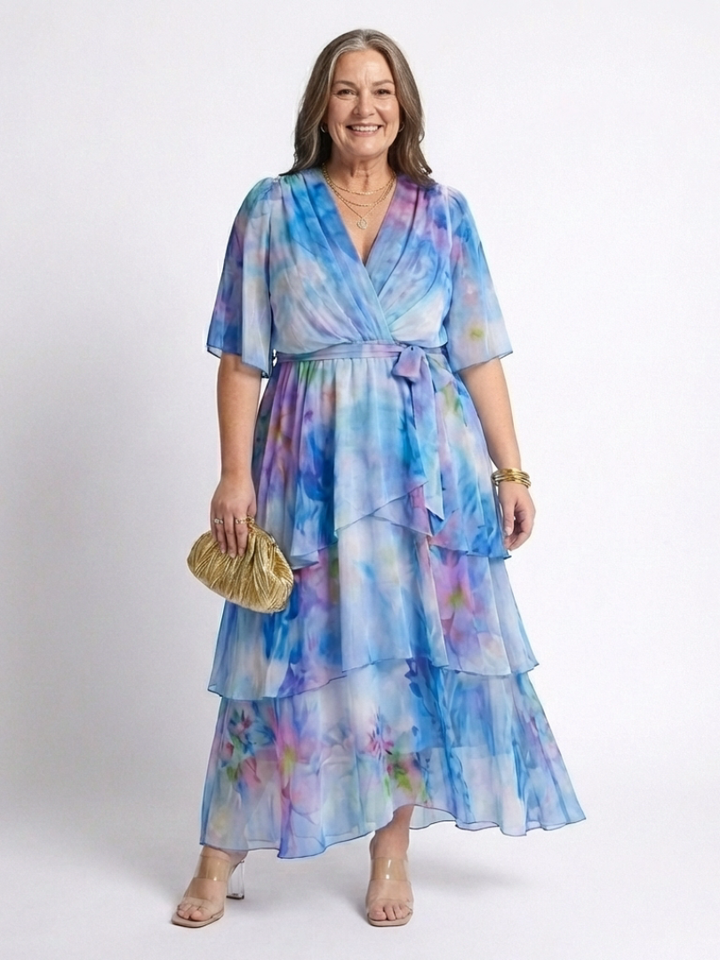 Amelie™ | Maxi-jurk met strikceintuur
