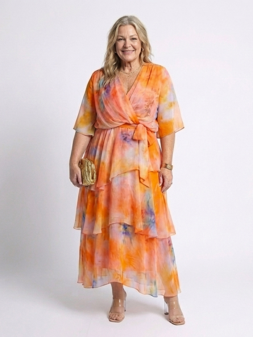 Amelie™ | Maxi-jurk met strikceintuur