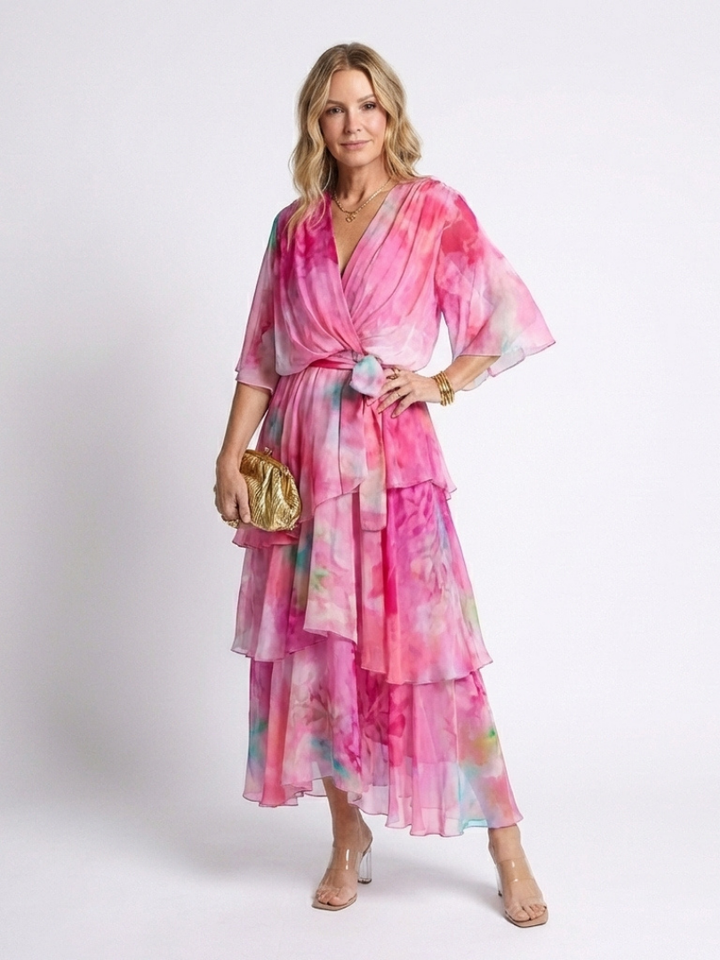 Amelie™ | Maxi-jurk met strikceintuur