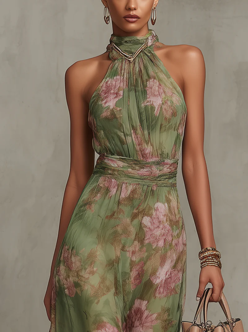 LIVIA | ELEGANTE FLORALEN HALTER-MAXJURK