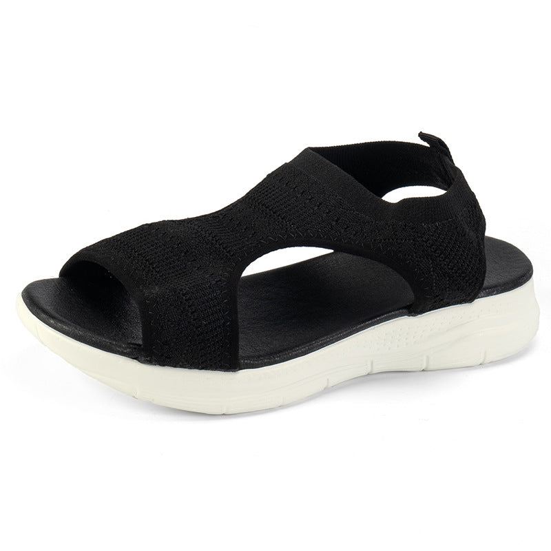Robin | Zwarte Sleehak Sandalen
