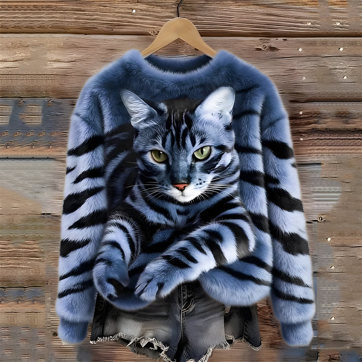 Valerie™ | Pull à motif chat 