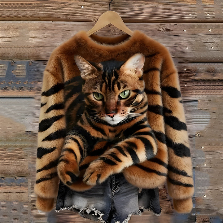Valerie™ | Pull à motif chat 