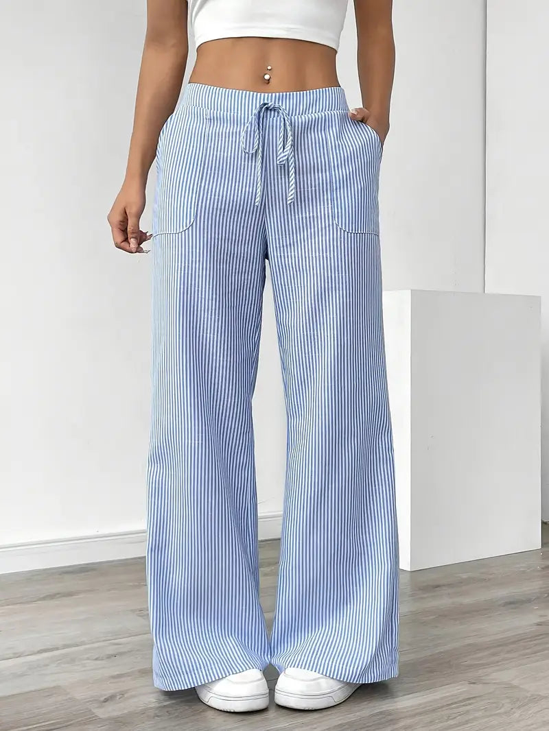 Karina | Striped Wide-Leg Pants for Women | Smart Casual