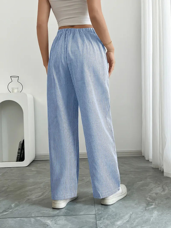 Karina | Striped Wide-Leg Pants for Women | Smart Casual