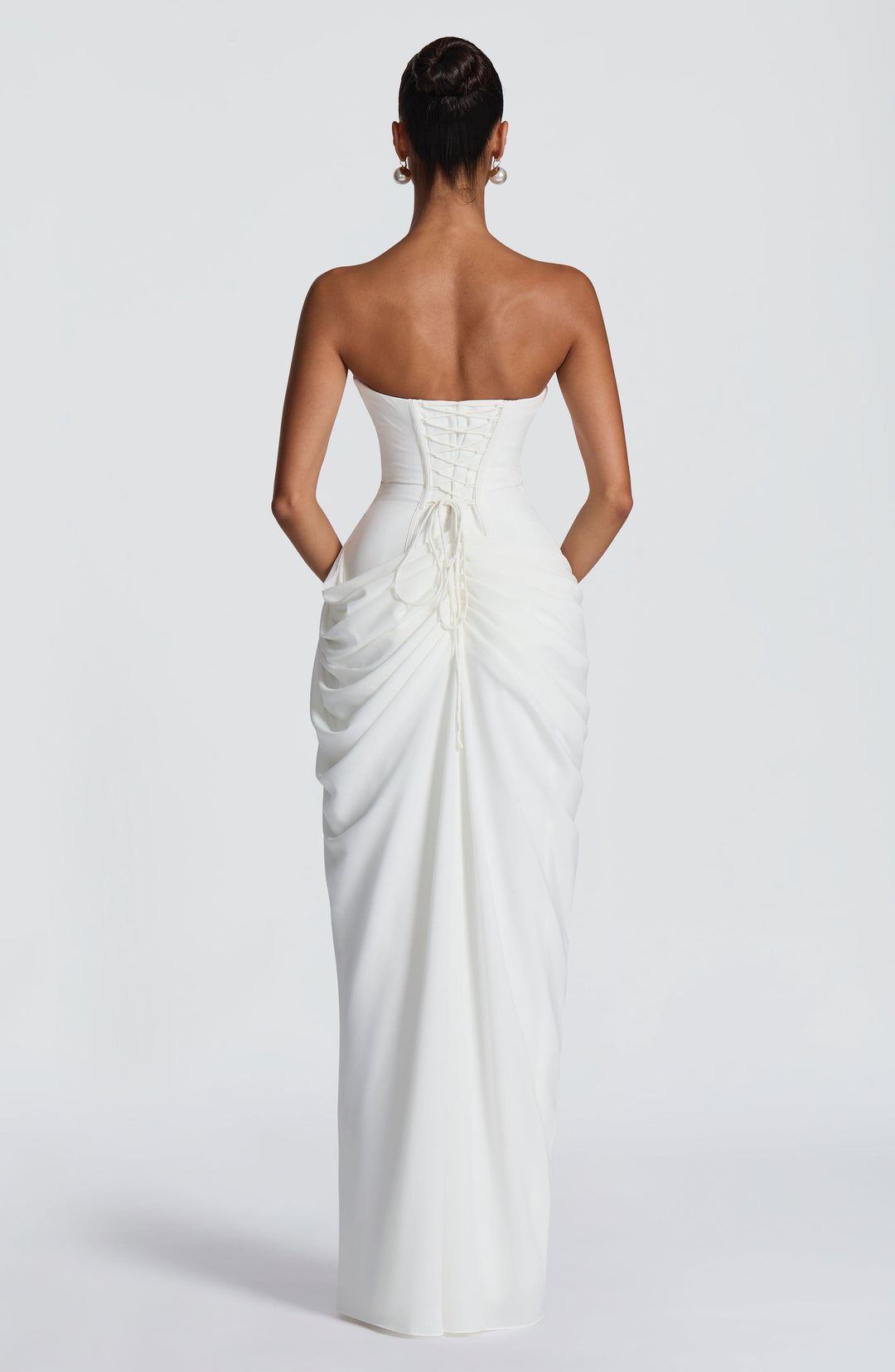 HANNAH | Elegante Maxi-jurk met Drapering en Hoge Split
