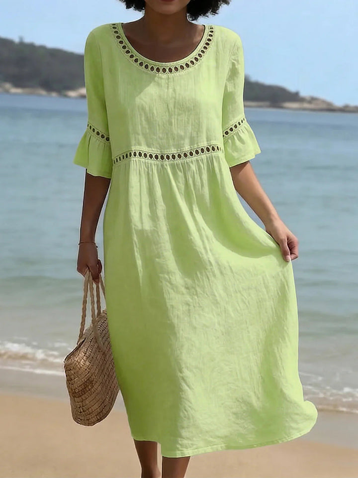 Amara™ | Elegante Buikcamouflerende Midi Jurk