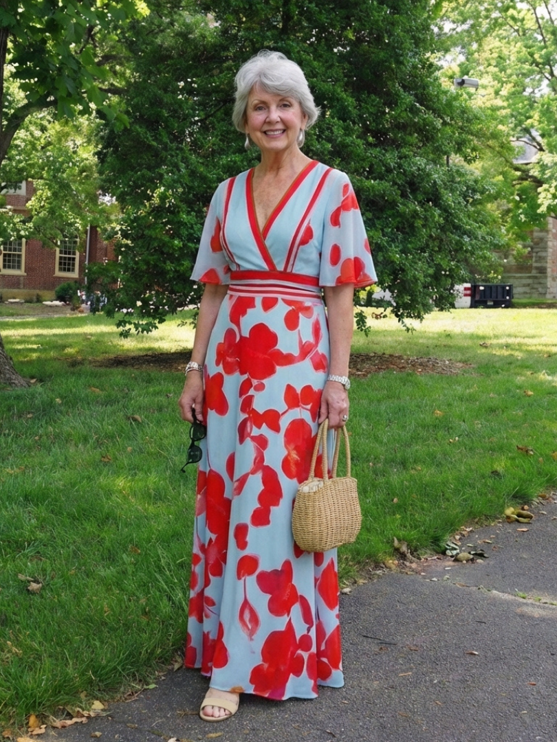 Corinne™ | Bloemenjurk met V-hals