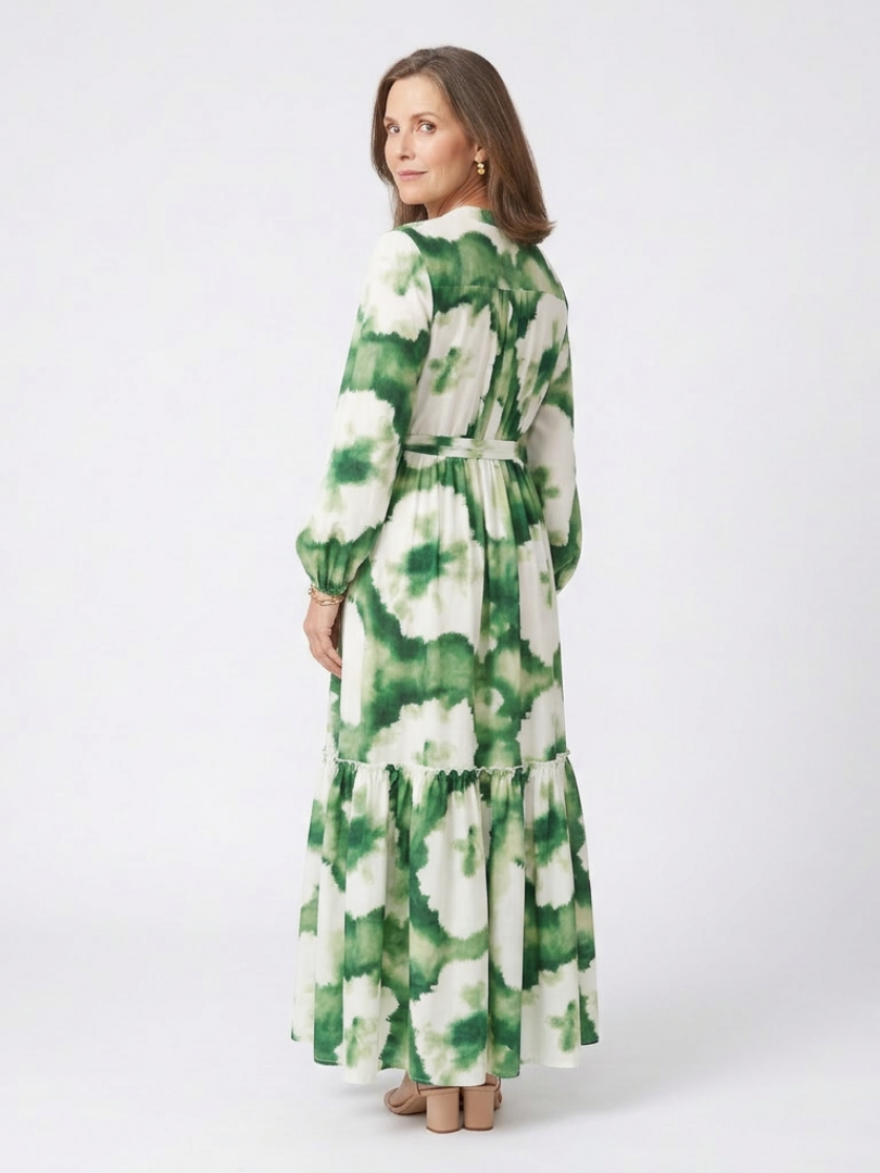 Sabine™ | Maxi-jurk met knoopdetail