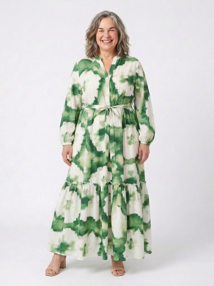 Sabine™ | Maxi-jurk met knoopdetail